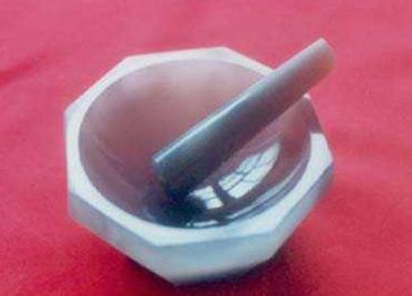 玻璃儀器，瑪瑙研缽 規格：70mm